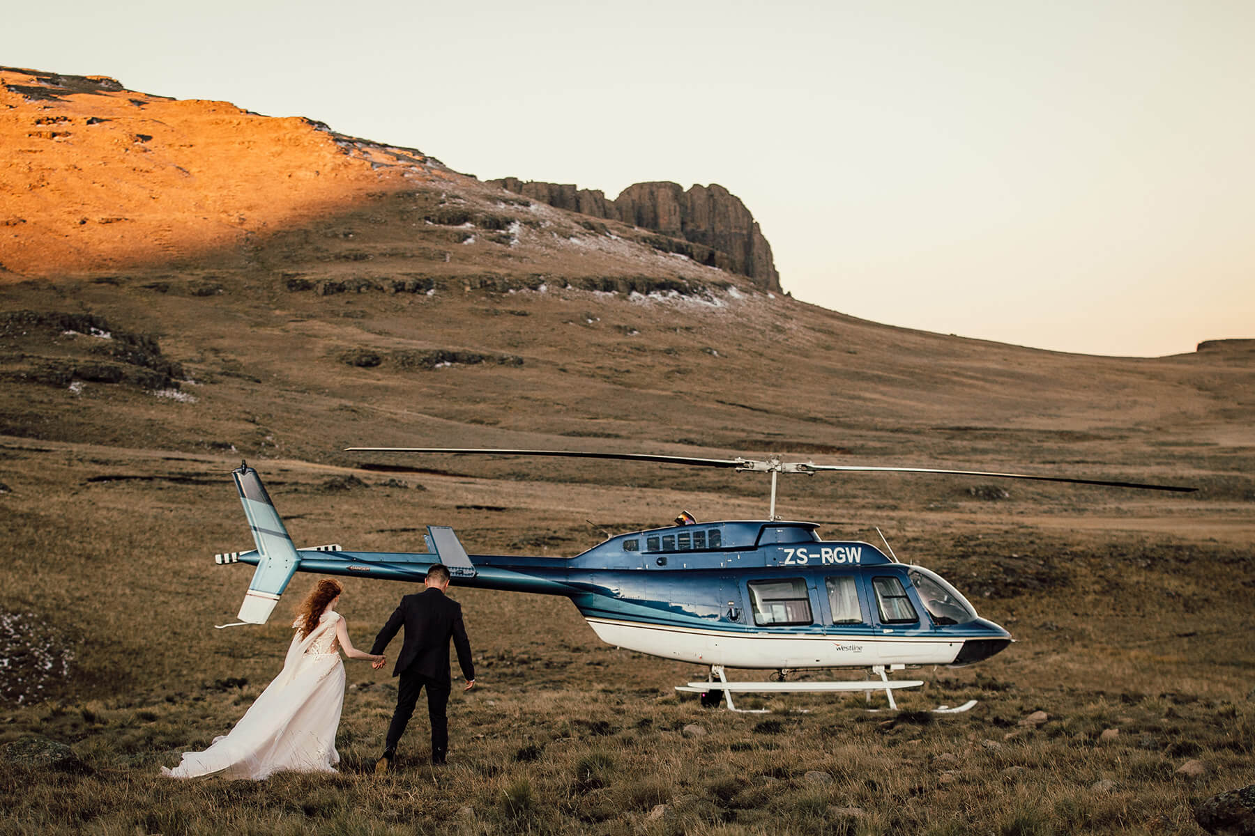 helicopter elopement wedding south africa