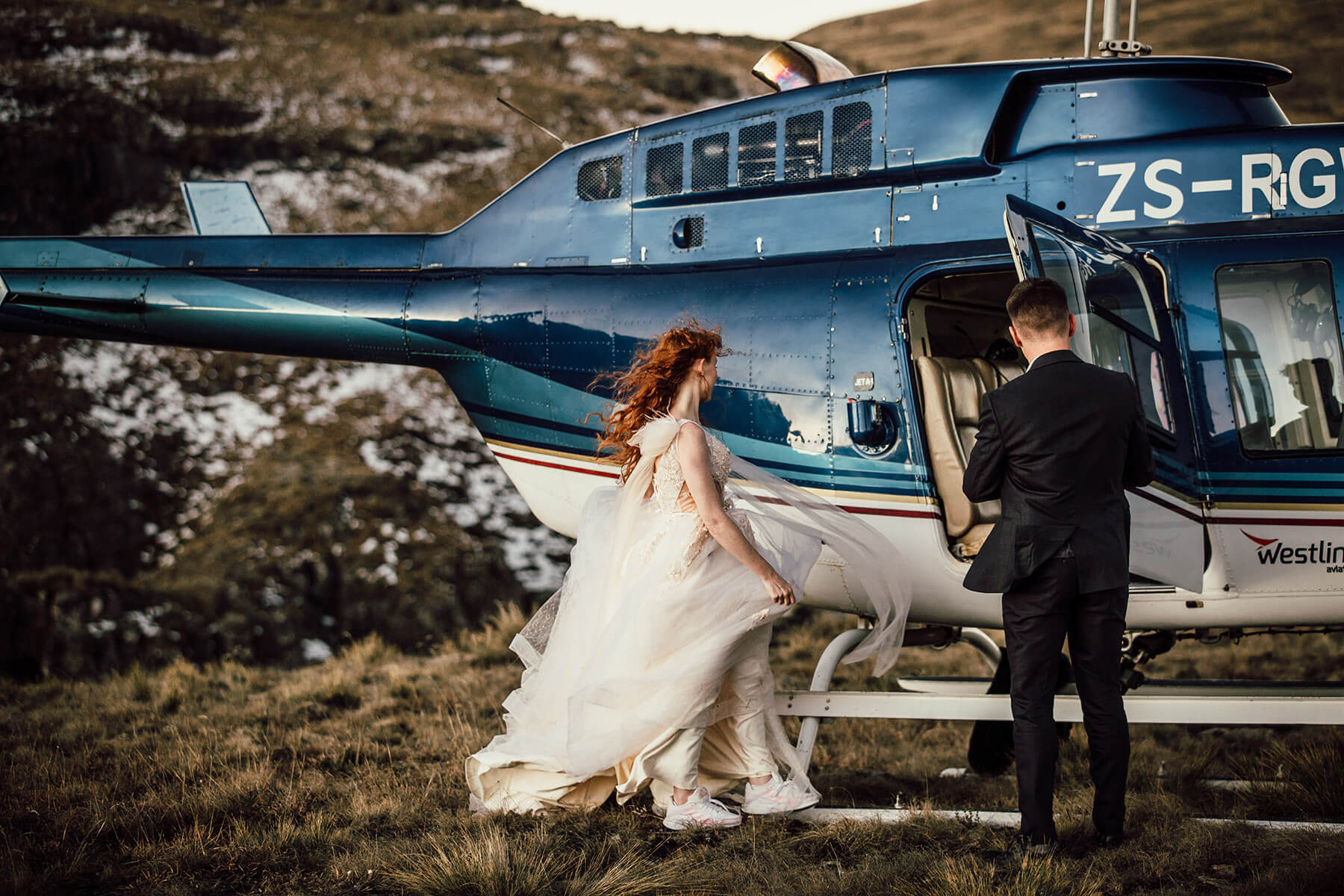 elopement wedding with helicopter in south africa